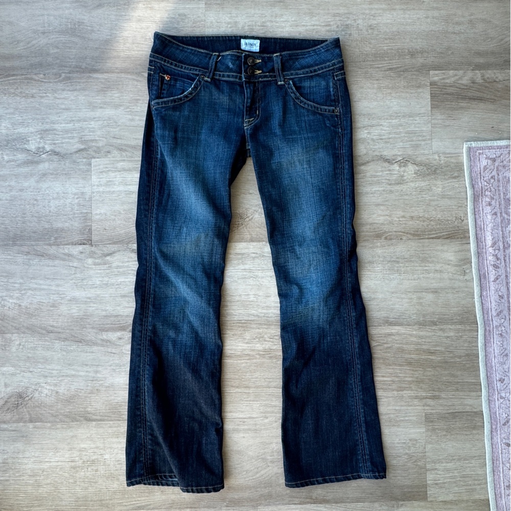 Hudson Women's Bootcut Blue Jeans Low Rise Stretch Dark Wash sz 27